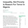 Inequality, Not Poverty Is Reason For Terror In Nigeria